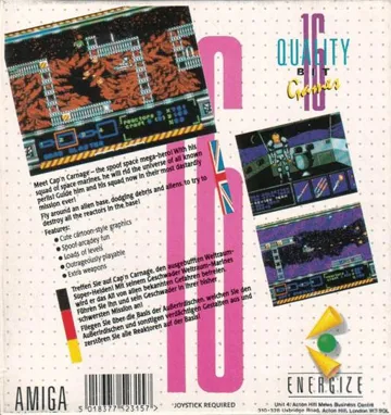 Cap'n Carnage box cover back